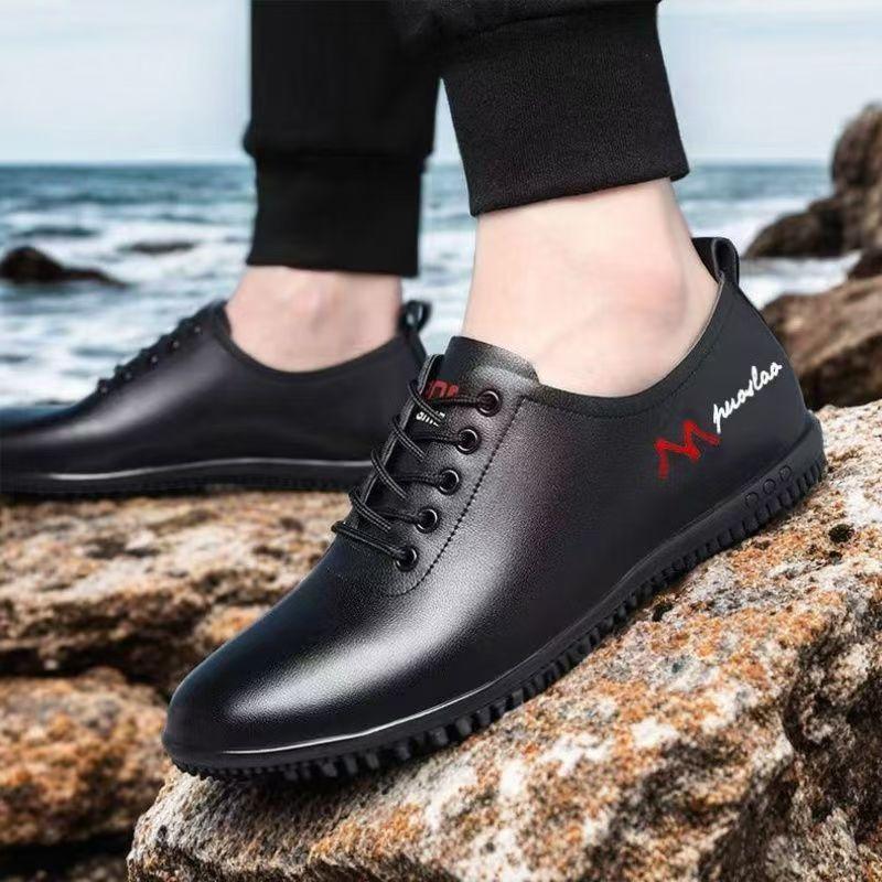 

Men s shoes little white shoes new Korean version fashion trend versatile casual shoes soft sole soft leather flat bottom breathable leather shoes 39 білий