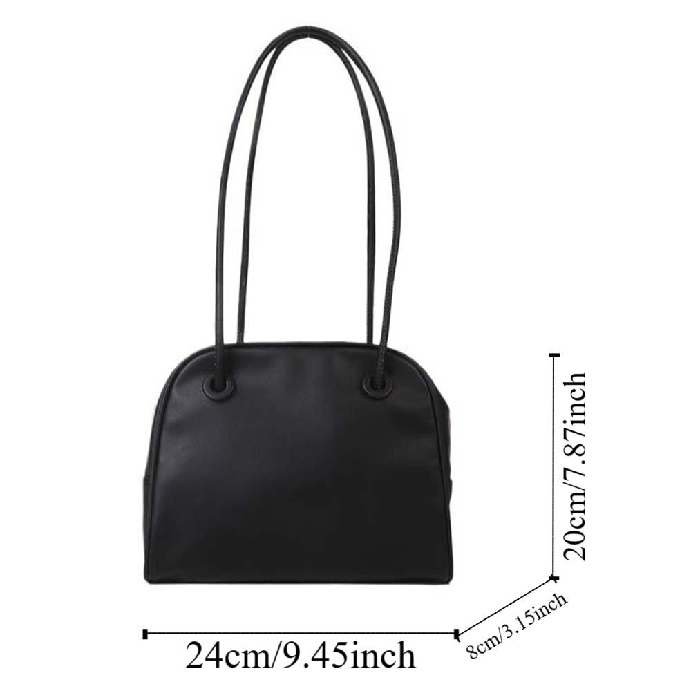 Elegant Soft PU Tote Bag Anti-splash Water Solid Color Shoulder Bag Square Underarm Bag  Women