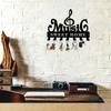 Bohemian Style Metal Key Hook 9.84 Inch Music Theme Wall Organizer for Clothing Hat Office Kitchen Bathroom Decor