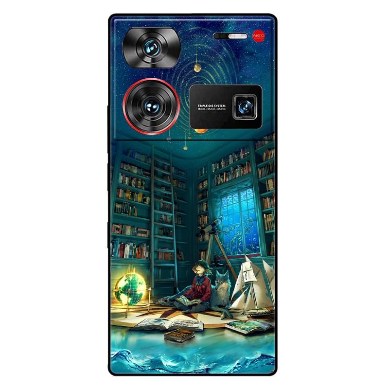For ZTE Nubia Z60 Ultra 5G Case Silicon Fashion Space Wolf TPU Painted Coque Funda for Nubia Z60Ultra 5G NX721J Cover Protective