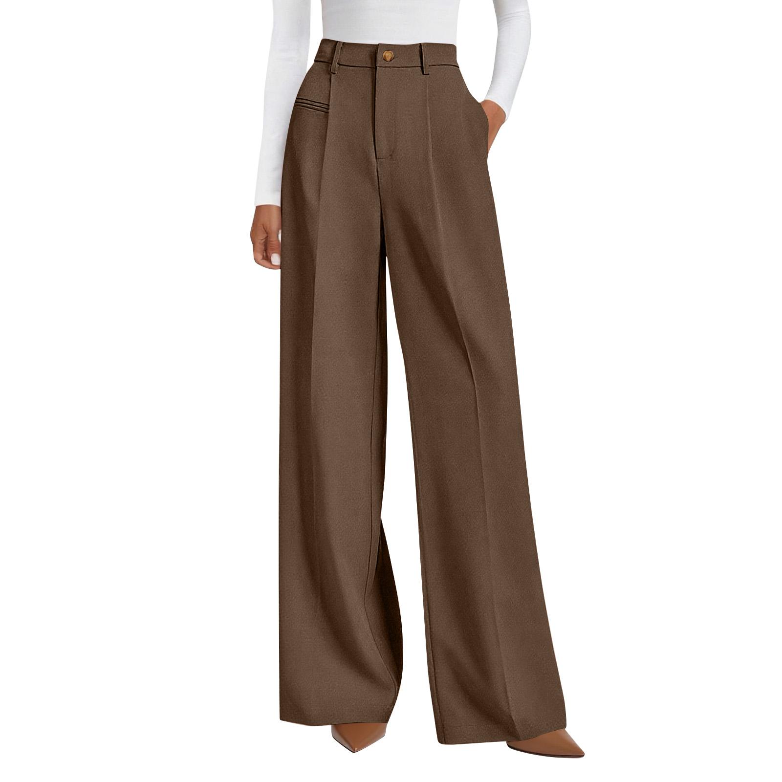 

Women s Wide-leg Pants, Business Casual Flowing Wide-leg Pants, High-waisted Casual Pants S