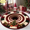 3D Visual Deep-Pile Santa Claus Pattern Rug, Soft Non-Slip Festive Living Room Decor Mat, Christmas Home Decor, Xmas Gift