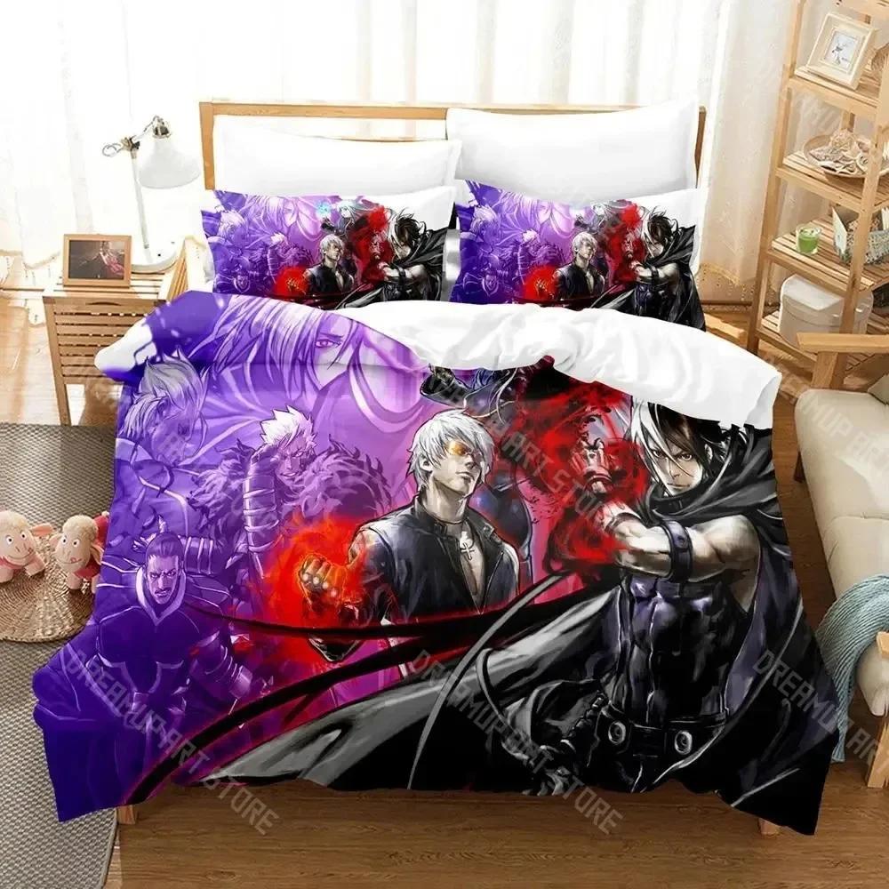 

3D Print The King Of Fighter Bedding Set Boys Girls Twin Queen Size Duvet Cover Pillowcase Bed Kids Adult Home Textileextile EU Single 90x200cm