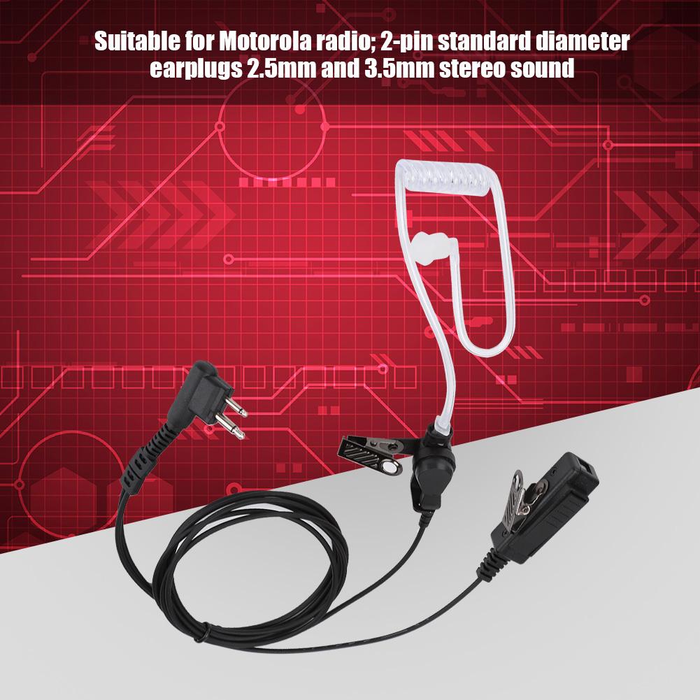 Căști walkie talkie cu 2 pini cu tub acustic cu microfon PTT pentru radio Motorola