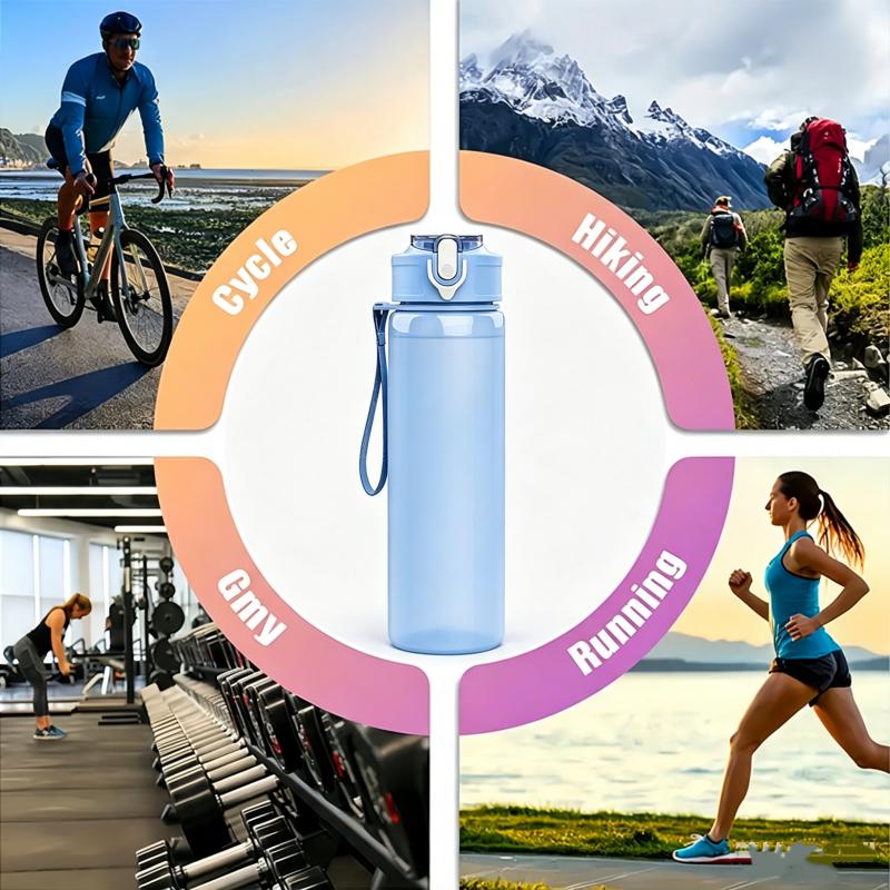 1PC Retro Horned Beast Creature Sketch Print 750ml Portable Sports Water Bottle Leakproof Gym Outdoor Travel Drink Cup
