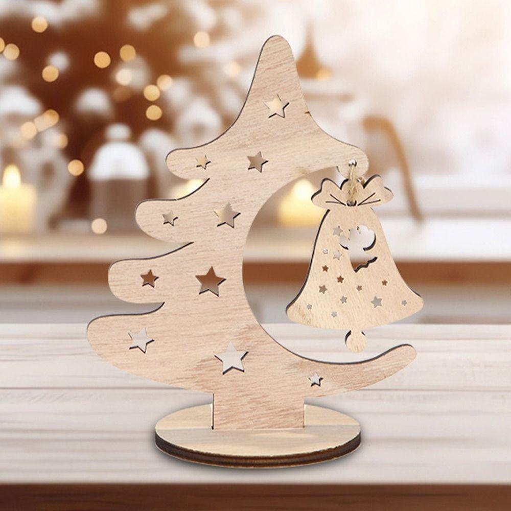 Cartoon Xmas Tree Ornaments Wooden Merry Christmas Decor  Party Favors