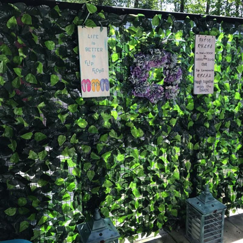 Artificial Fence Leaves Balcony Courtyard Ivy Privacy Fence Screen