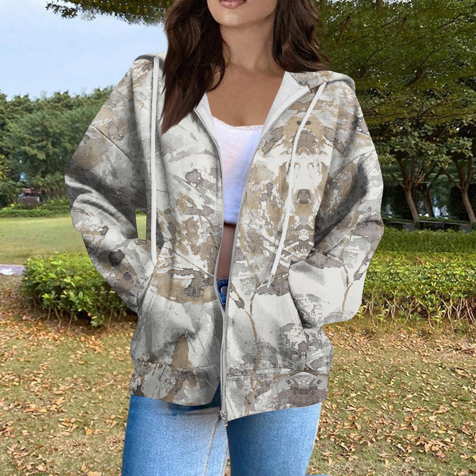 

Женская модная повседневная толстовка с принтом на Хэллоуин, длинный рукав с карманом, кардиган, куртка, пальто с капюшоном на молнии M