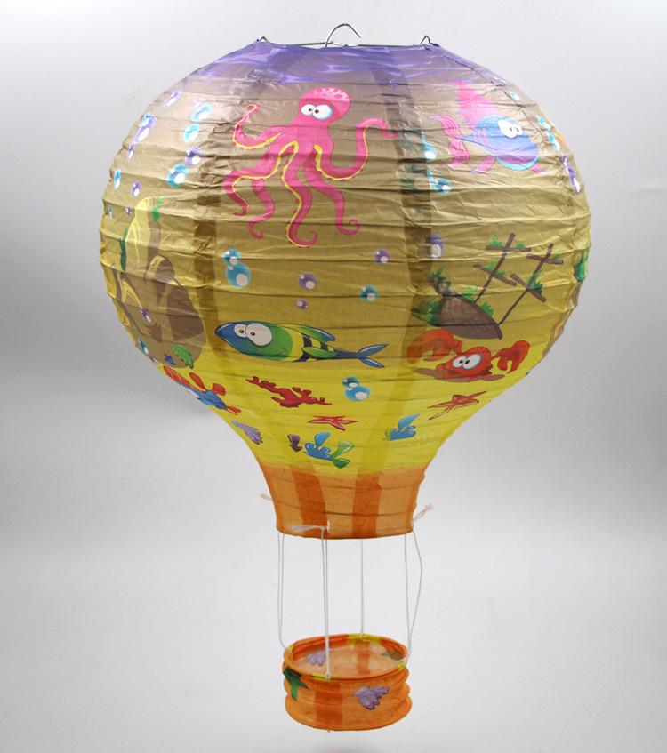Children's Cartoon Hot Air Balloon Paper Lantern for Weddings and Kindergarten Decorations
