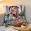 Cushion Cover  Linen  SkinFriendly Soft Decorative Case For Sofa Home Decor Hot Game Genshin Impact Pillow cover