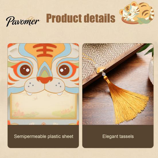 Mid-Autumn Festival Decorations Chinese New Year DIY Tiger Head Lantern Kit, Traditional Handheld PP Kindergarten Art Activity Kits Craft with