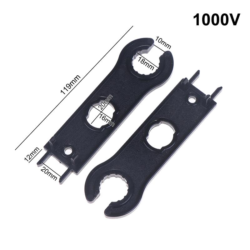 2Pcs Mc4 Solar Panel Connector Disconnect Tools Solar Connector Wrench Plastic Pocket Solar Connector Assembly Tools