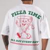 Unisex TShirt Funny Pizza Time Graphic Print T Shirt Unisex Oneck Shortsleeved Tee Casual Tshirts Streetwear