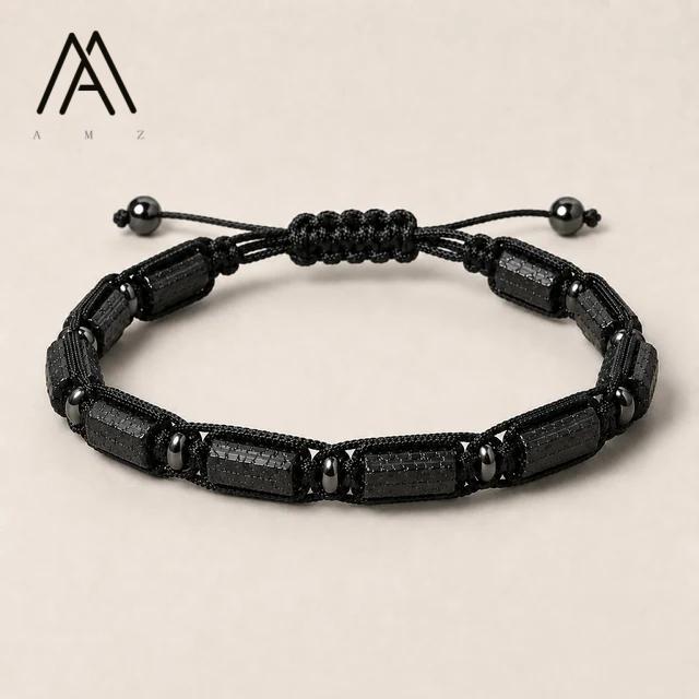 Amazing Jewelry Black Iron Rough Column Charm Bracelet Masculine Protection Amulet Classic Style Spacer Made in China