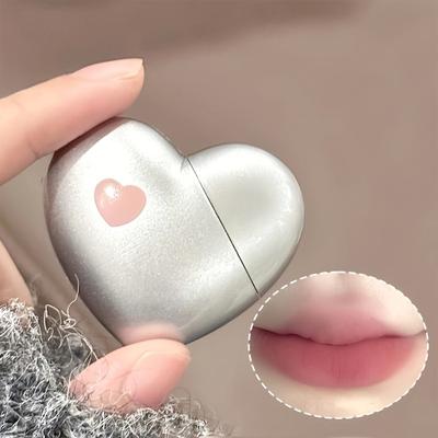 1 szt. Heart-Shaped Lip Clay Matte Velvet Lip Gloss Wodoodporna i odporna na pot szminka Długotrwała szminka do ust Podwójne zastosowanie do ust i policzków