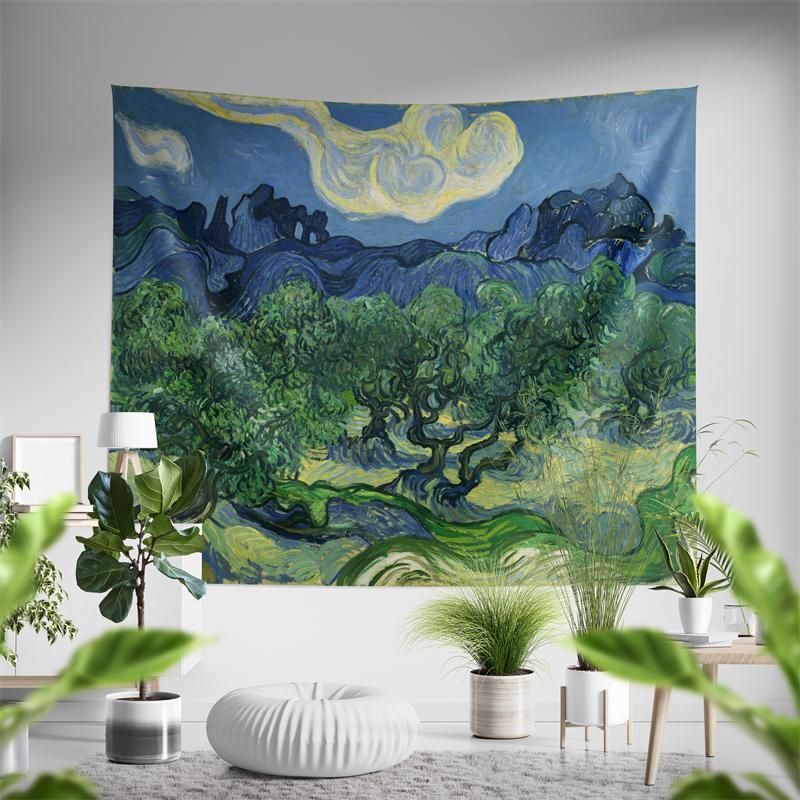

Aertemisi The Olive Trees Vincent van Gogh Tapestry Wall Hanging Art for Bedroom Living Room College Dorm Party Backdrop Home 74x94cm(29x37in)