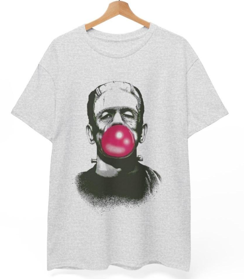 Frankenstein's Monster Blowing Bubbles T-Shirt, Frankenstein's Shirt, Unisex Tee