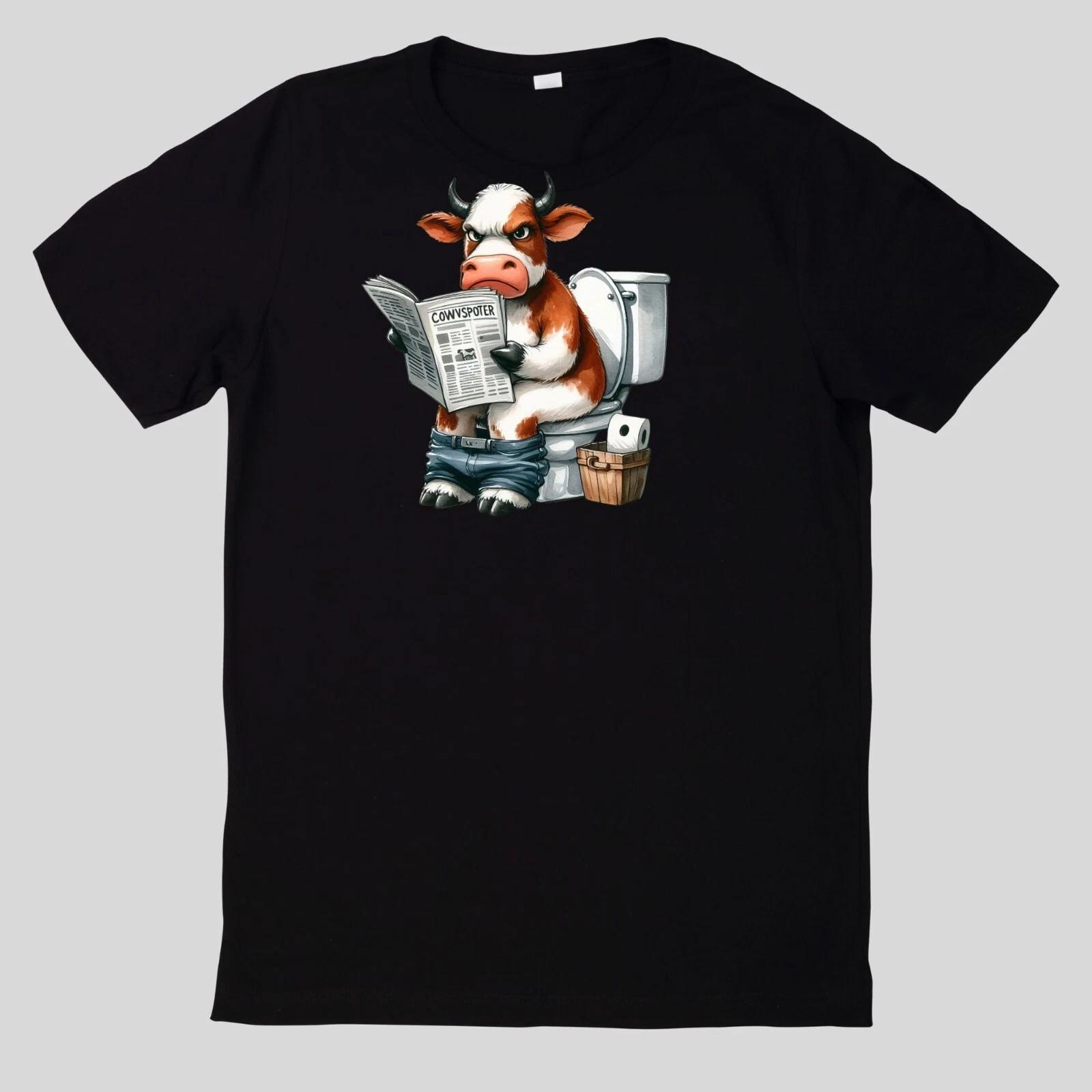T-Shirt Lustige Tiere auf der Toilette Lustig Cartoon M
