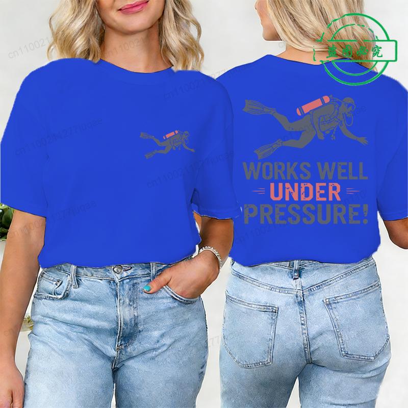 Scuba Diving T-Shirts, Fashion Scuba Diver Gift Graphic Tees, Summer Short Sleeve O Neck Tee Tops for Birthday Shirt Clothing