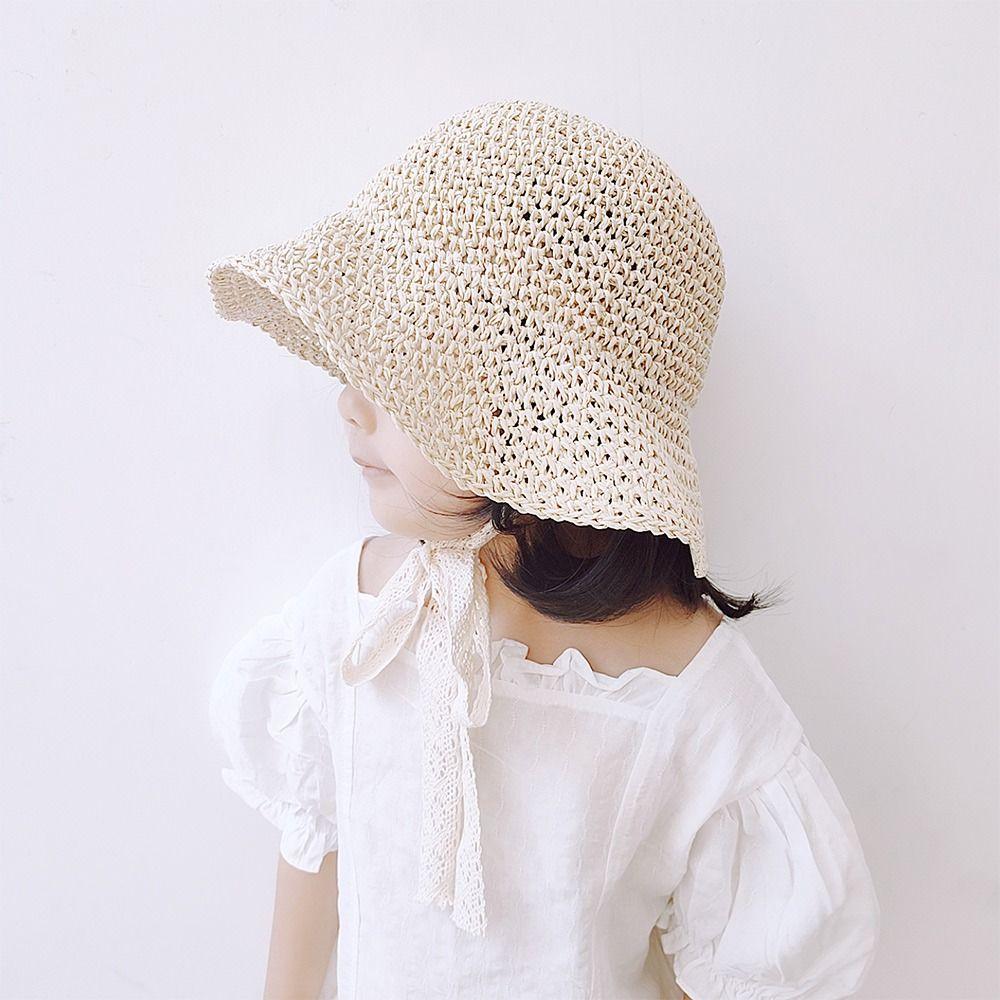 Fashion Sun Protection Casual Beach Hat Lace Baby Hat Straw Cap Panama Cap
