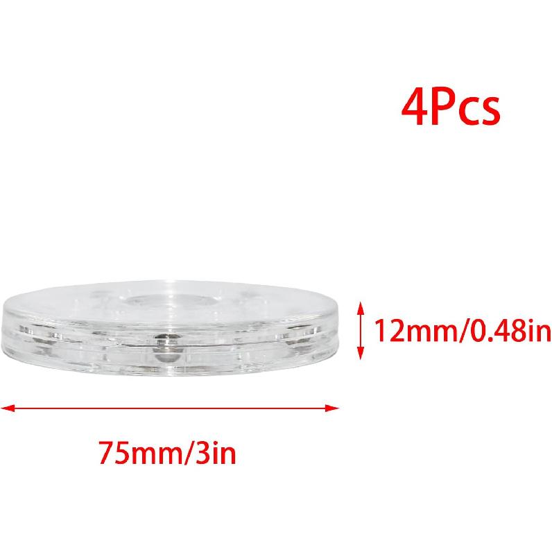 4PCS 3 Inch Clear Small Lazy Sn Turntable Mini Lazy Sn Acrylic Ball Bearing Rotating Tray for Spice Rack Table Cake Kitchen Pantry