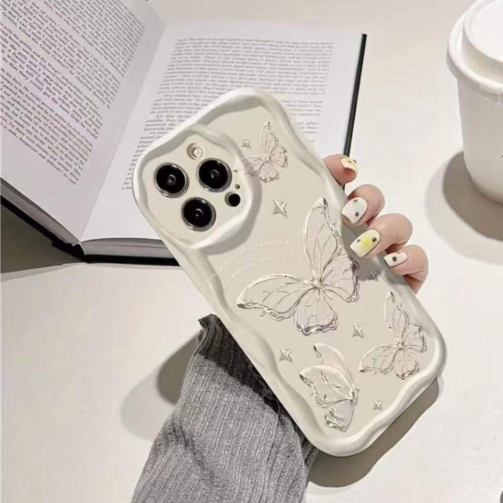 Flash line butterfly for iphone17promax mobile phone case Apple 15 Europe, America and 14 Pro Japan and Korea 13/16