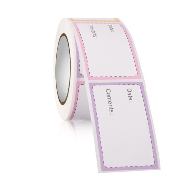 250Pcs Food Date Labels 50x30mm Adhesive Label Sticker Removable Freezer Labels for Kitchen Freezer Restaurant Bistros