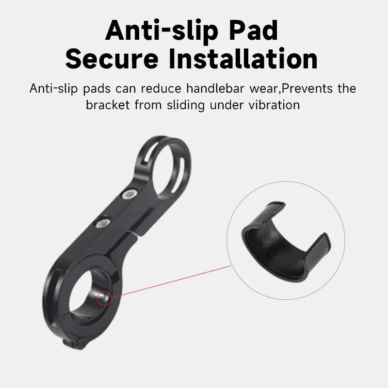 Supporto Estensione Manubrio Doppia Staffa per Bicicletta Porta Specchietto Clacson Luce Adattatore Riser Estensione per Bici Scooter