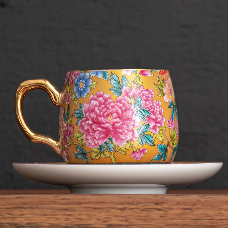 Forbidden City Enamel Coffee & Tea Cup Gift Set