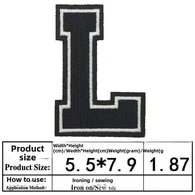 Embroidered Alphabet & Number Jersey Patch Armband Badge