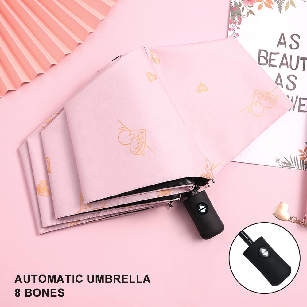 Automatic Folding Umbrella, Windproof Men s And Women s Reinforced Thickened Business Sunny And Rainy Umbrella