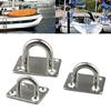 Marine Grade Stainless Steel Mounting Eye Plates Corrosion Resistant Wall Deck Hardware for Sails Tarps Gym Bags