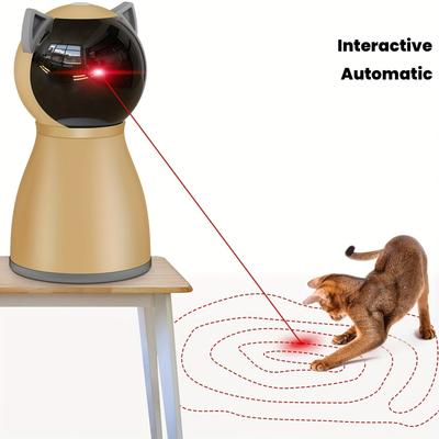 Valonii Interactive Cat Laser Toy Automatic for Indoor Cats,  Real Random Trajectory Rechargeable Laser Pointer Cat Toys for Indoor Cats/Kittens/Dogs