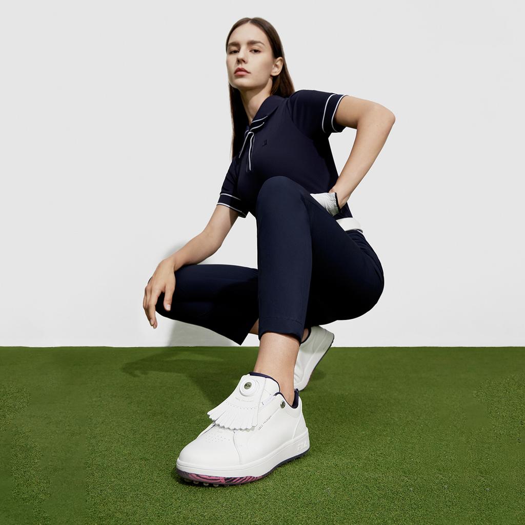 Fila GF 1911 Trainer Comfortable Versatile Shock Absorbing Non-Slip Low-Top Golf Shoes Women Sneaker Bright-White A12W421702FBW
