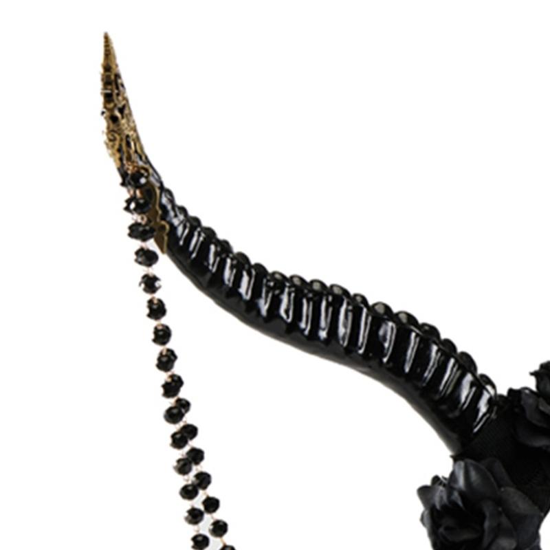 Lightweight Horn Headpiece Devil Headbands Headwear Fashion Statement for Women
