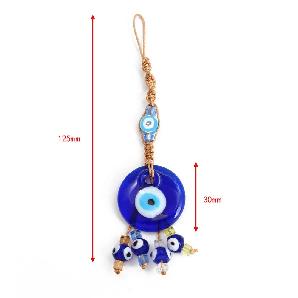 Craft Colorful Bead Demon Eye Pendant Car Hanger Decoration Blue Eye Key Chain Home Wall Hanger
