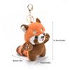 2024 12Cm Lesser Panda Plush Toy Keychain Holiday Gift Plush Animal Backpack Pendant Zoo Souvenir Cute Dolls Mori Animals
