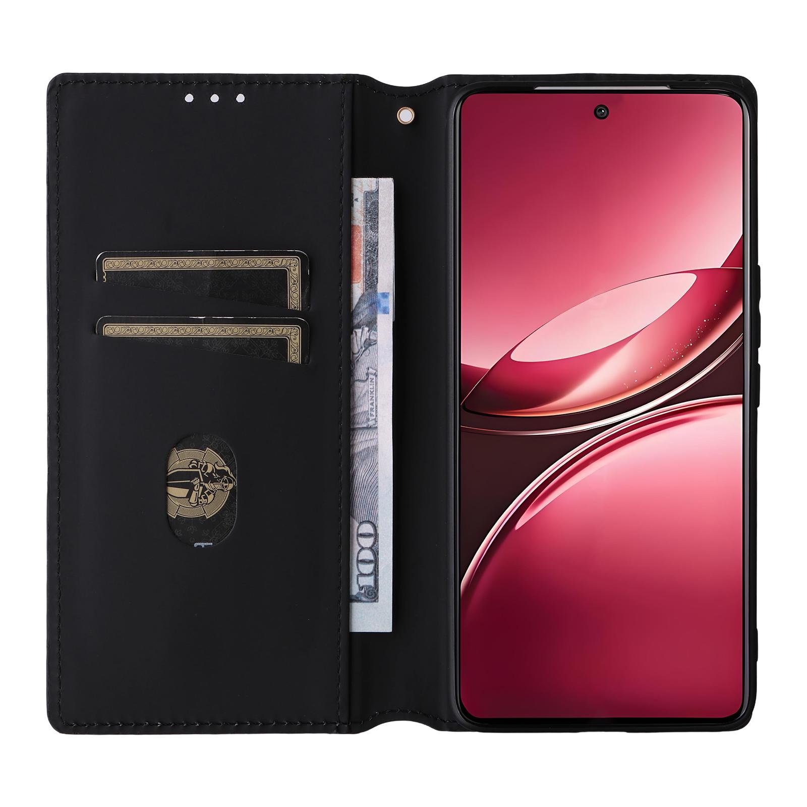 

Для vivo V50 5G Чохол-гаманець Шкіряний чохол для телефону з ромбоподібним тисненням Red