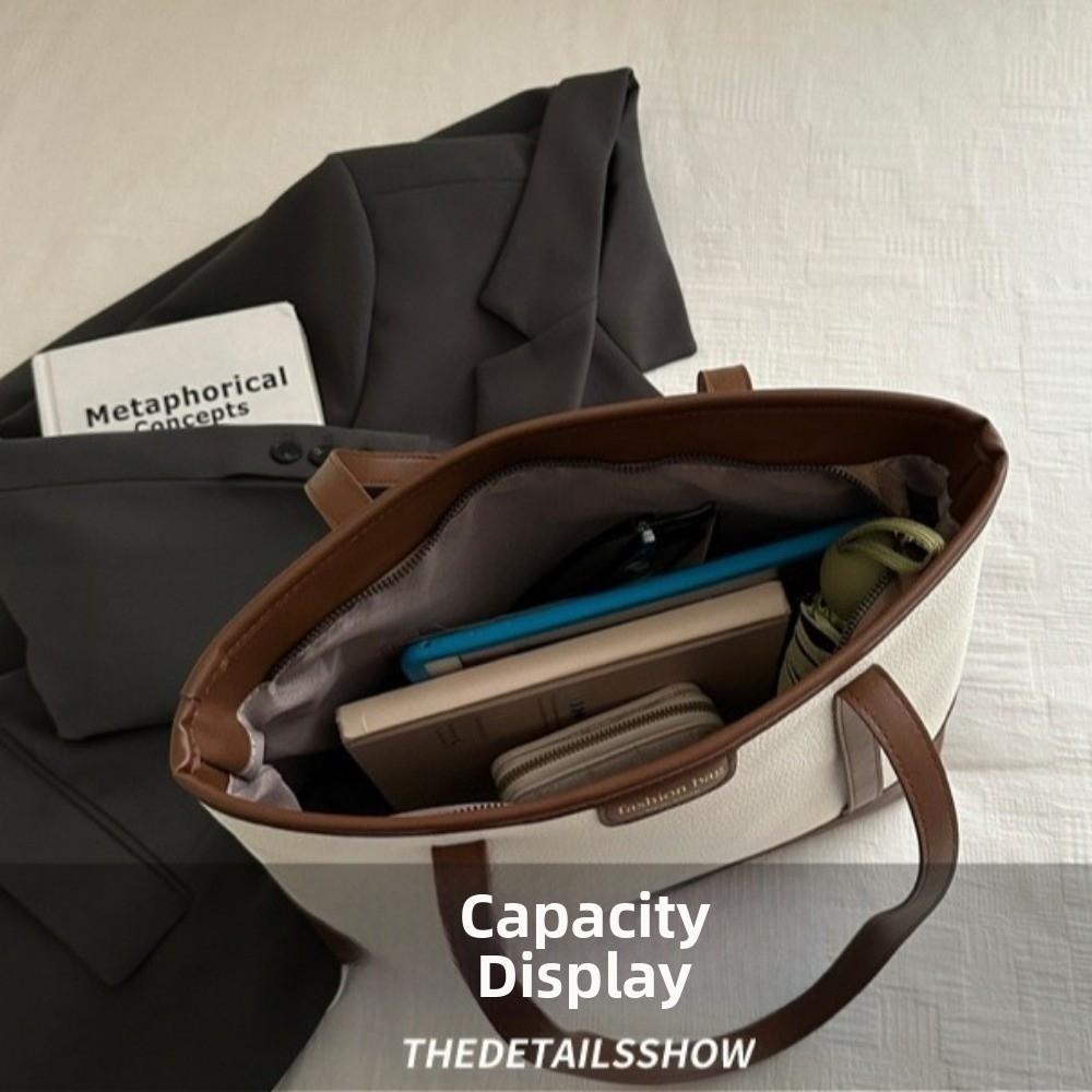 Large Capacity PU Tote Bag Handbag Ladies Commute Bag Fashion Women Shoulder Bag Women