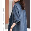 Veste chemise en jean grande taille pour femmes, Style européen, à la mode