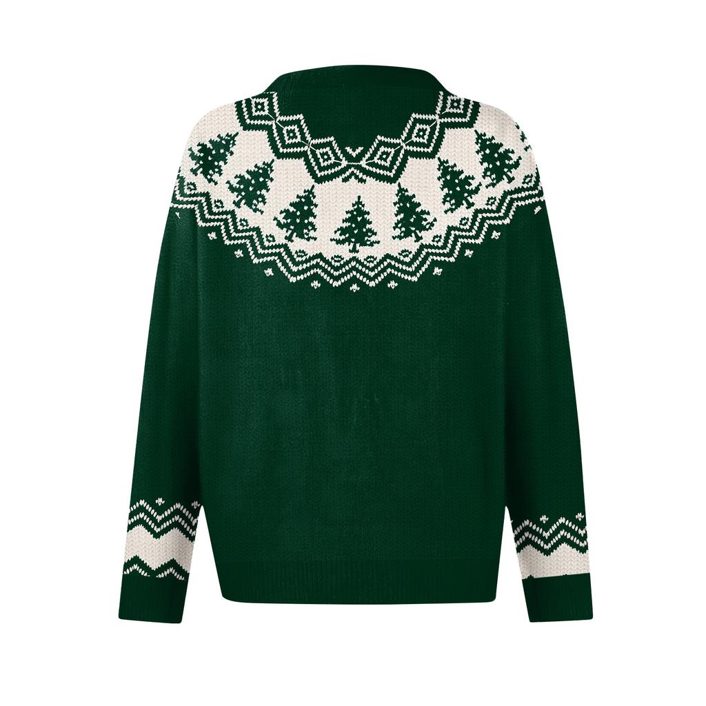 Women'S Christmas Sweater Cute Fun Christmas Sweater Fall And Winter Long Sleeve Knitted Sweater