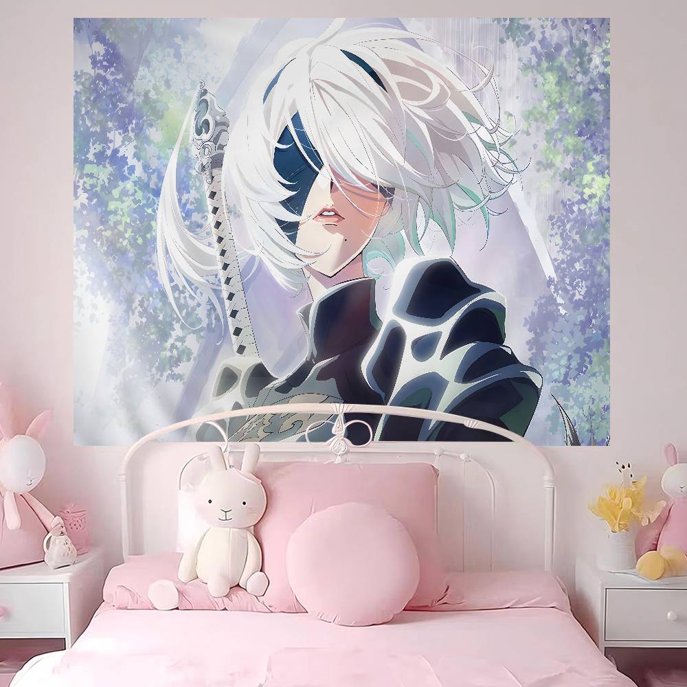 Game Nier Automata Printed Large Wall Tapestry Indian Buddha Wall Decoration Witchcraft Bohemian Hippie Wall Art Decor