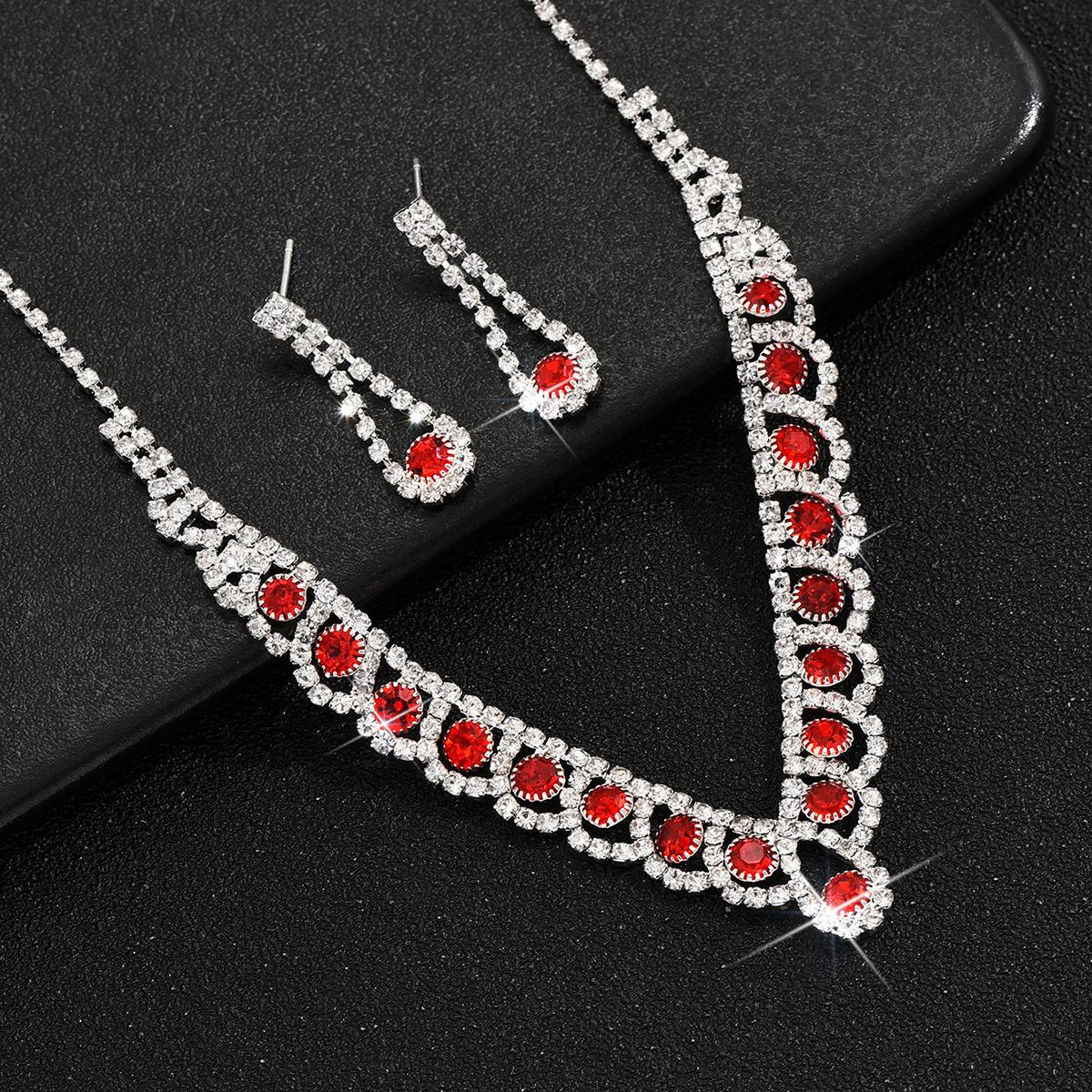 

Аксессуары, разноцветные свадебные комплекты из трех предметов: ожерелье, серьги, браслет, свадебные украшения