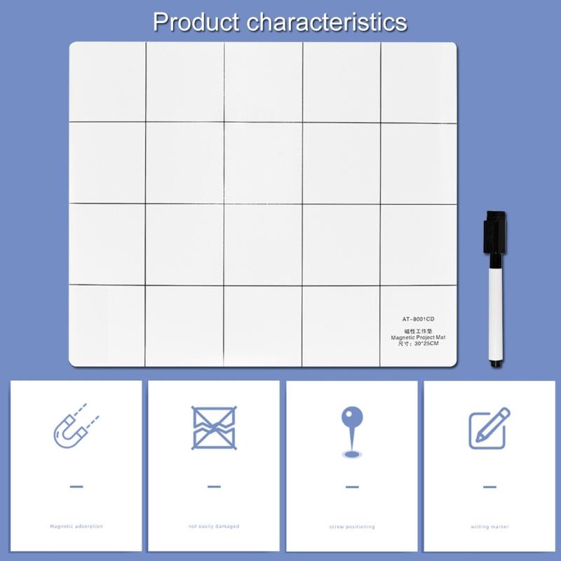 General Magnetic Project Pad Rubberized Grip with Print Overlay Magnetic Service Pad Simple Use for Smartphone Repair