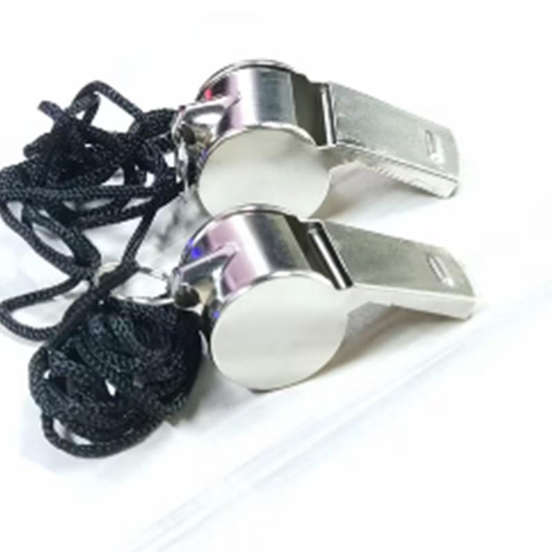 Stainless Steel Loud Survival Whistle with Lanyard for Sports, Coaching, and Outdoors