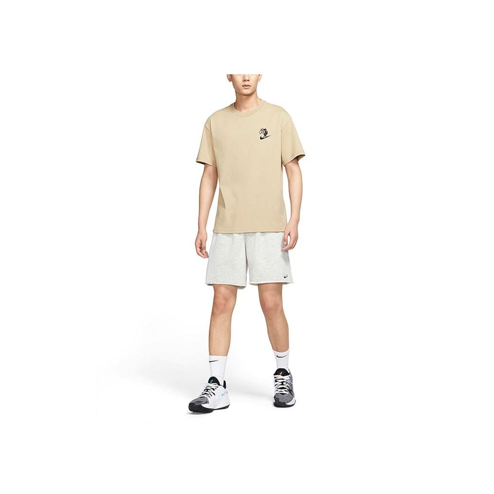 Nike Cartoon Print Casual Crew Neck Short Sleeve T-Shirt Men Tops Beige DR8915-250