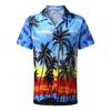 European And American Men'S Hawaiian 3D Printed Shirt Lapel Beach Short-Sleeved Fashion Casual Shirt