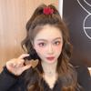 Retro Flocking Love Hairpin Female Back of Head High Ponytail Grab Clip Simple Cute Clip Headdress