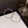 S111 silver needle cold wind light luxury high sense earrings ear buckle temperament geometric earrings female exaggerated Internet celebrity earrings