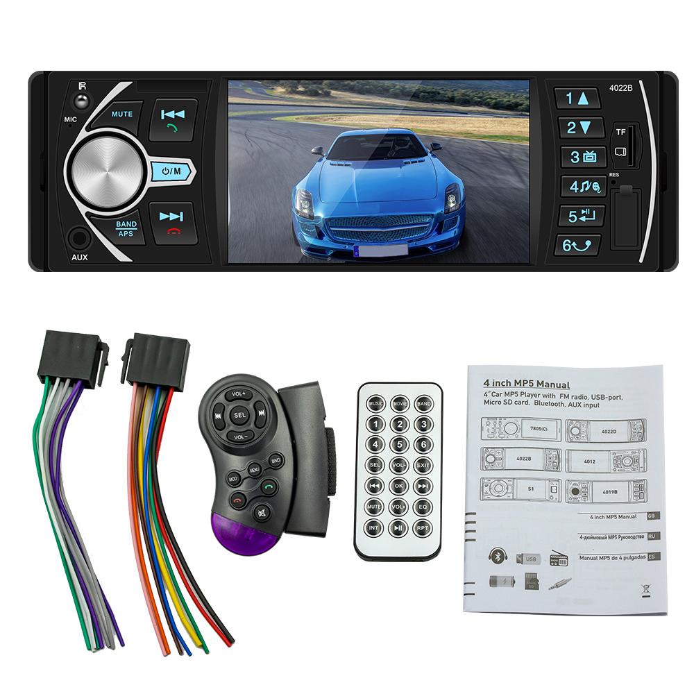 

4022B 12V Car MP5 Player Steering Wheel Control 4.1-inch Screen Auto Stereo Audio A